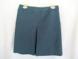 Ann Taylor Loft skirt mini A-line  Size 4P black blue print lined pleat - $14.65