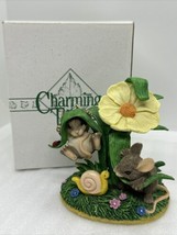1997 Fitz &amp; Floyd Charming Tails &quot;Hanging Around&quot; Mice Snail Flower Figu... - £16.37 GBP
