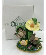 1997 Fitz &amp; Floyd Charming Tails &quot;Hanging Around&quot; Mice Snail Flower Figu... - £16.38 GBP