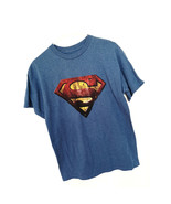 men Superman Tshirt blue M - £3.94 GBP