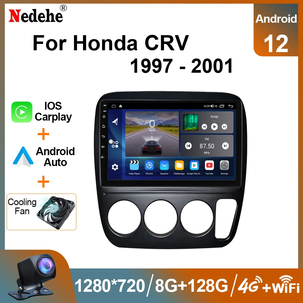 8G 128G Car Radio Android Carplay 2 Din For Honda CRV CR-V 1997 - 2001 - £104.76 GBP+