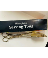 Antique Silver Plated Serving Tongs - $451.80 MXN