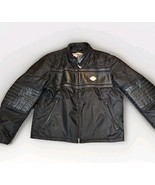 Harley-Davidson Nylon Jacket Mens XL Black Leather Accents Quilted Lining   - €85,75 EUR