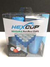 22 Hex Cups Beer Pong Game Party Ping Hexagon Set w/ 3 Balls HexCup NEW - $14.99