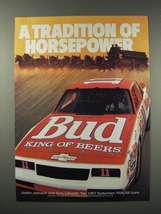 1988 Budweiser Beer Ad - Junion Johnson, Terry Labonte - £14.45 GBP