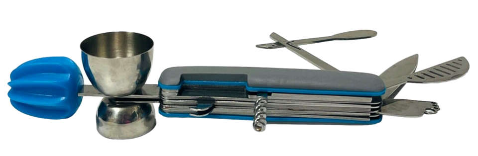 Bar UTENSIL Set 10-N-1 Blue &quot;STAINLESS-STEEL&quot; QUENCH-Preowned. - $4.50