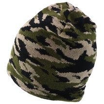 Trendy Apparel Shop Made in USA Camo Pattern Short Winter Beanie - Tiger Camo - £18.37 GBP