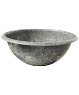 Antique Vintage Gray Grey Speckled Kitchen Graniteware 11&quot; Footed Strainer - $27.43 CAD