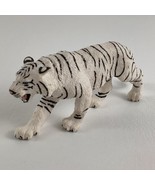 Safari White Bengal Tiger PVC 6&quot; Figure Wildlife Stripes Jungle Cat Vint... - $14.80