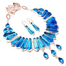 London Blue Topaz Handmade Ethnic Christmas Gift Necklace Jewelry 18" SA 4736 - £24.79 GBP