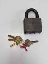 Vintage Master Lock Co. Padlock No5 with 1 Original Key And 3 Duplicates WORKS - £12.61 GBP