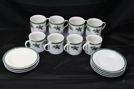 Fairfield Wintergreen 8 Cups 8 Saucers Christmas Lot of 16 - £29.43 GBP