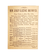 1895 New Jersey Electric Railway Time Table Advertisement Victorian Trai... - $367.32 MXN