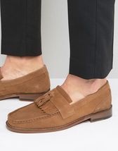 NEW Handmade Men&#39;s brown tassel loafers, summer fringed casual men&#39;s suede shoes - £115.45 GBP