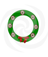 Flower Wreath 2a-Digital ClipArt-Art Clip-Gift Tag-Tshirt-Holiday-Notebo... - $37.50 MXN