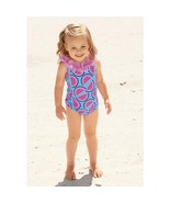 Watermelon and Ruffle Neckline Blue &amp; Pink  Swimsuit Size 2T - $14.85
