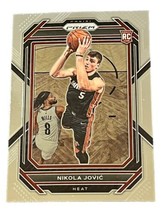 NIKOLA JOVIC 2022-23 Panini Prizm ROOKIE Silver MIAMI HEAT #236 RC - $3.95