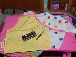 18&quot; Doll School Art Supplies Smock &amp; Shirt Pnt fits Our Generation American Girl - £11.62 GBP
