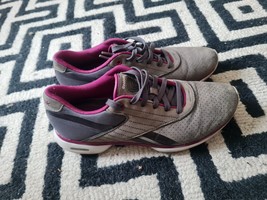 Reebok Grey And Purple Trainers F Size 8(uk) - $30.60