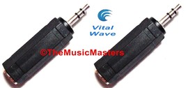 2X 1/4&quot; Female Jack to 3.5mm 1/8&quot; Male Plug Stereo Headphone Audio Adapter VWLTW - £6.73 GBP