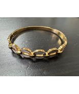High Polish Gold And Mother Of Pearl Bracelet Bangle Open Cuff As In Pic... - $579.83 MXN