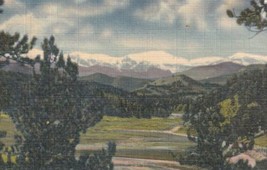 Mt. Evans from Bear Creek Valley above Evergreen Denver Colorado CO Postcard C13 - £2.33 GBP