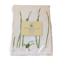 Pottery Barn Kids Spring Meadow Valance NEW Embroidered Caterpillars Frogs  - £35.68 GBP