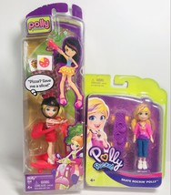 Polly Pocket Doll Pizza Delivery Scooter &amp; Skate Rocking Polly Doll Set - £9.85 GBP