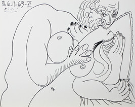 &quot;Le Vent d&#39;Arles 26.11.69.VI&quot; Par Pablo Picasso Plaque Signée Lithographie - £1,654.32 GBP