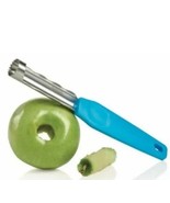 NEW Tupperware Apple Core Remover Stainless Steel Blue Handle Corer Pie ... - $20.57