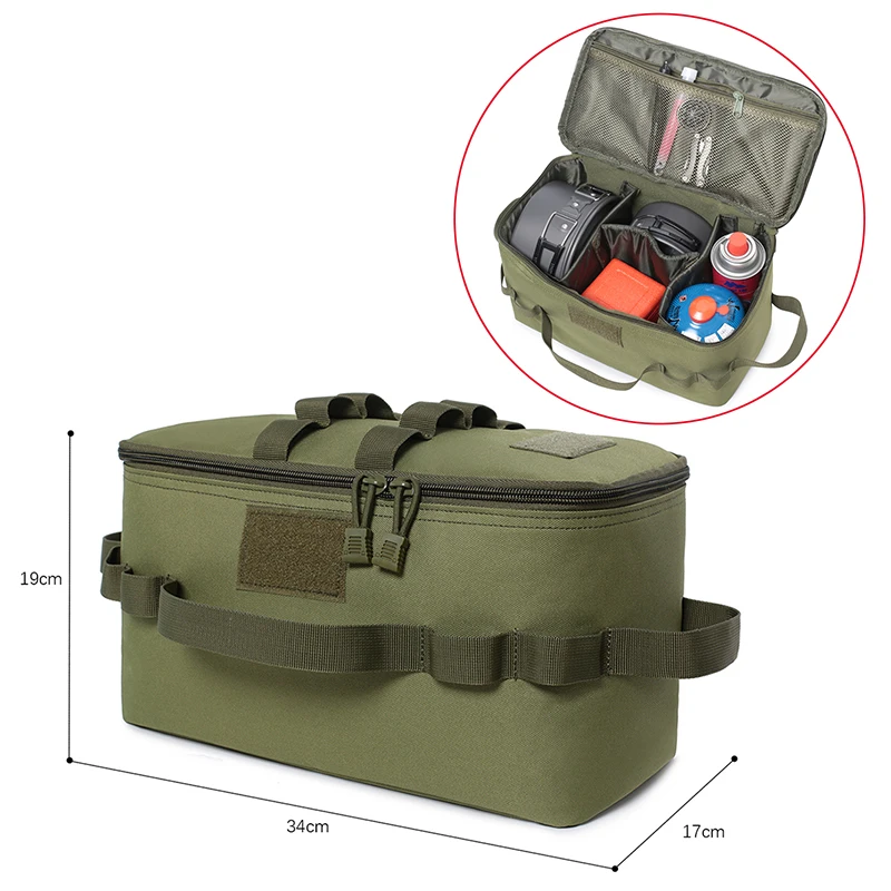 Camping Storage Bag Picnic Basket Outdoor Camping Lamps Gas Stove Gas Canister P - £136.47 GBP