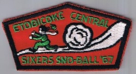 Etobicoke Central Sixers Sno-Ball 1967 Iron On Sew On Patch 4 x 2&quot; - £3.93 GBP