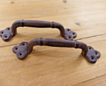 2 Rustic Cast Iron Antique Style Restore Barn Handles Gate Pull Door Han... - $19.89
