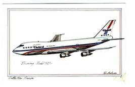 United Airlines Boeing 747 Collector Series Postcard - $9.90