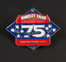 Chicago Cubs Wrigley Field 75th Diamond Anniversary 1989 MLB Enamel Lape... - $8.91