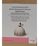 Papyrus Wooden Musical Box Music Bridal Dress wedding let me call you sw... - $69.25