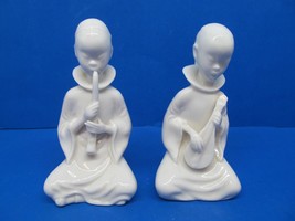 Ardalt Verithin Lenwile Fine China Figurines Japan Pair Of Oriental Musicians - £30.54 GBP