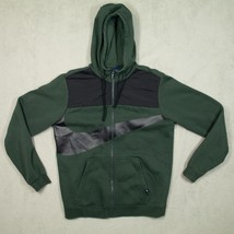 NIKE SWOOSH HYBRID FLEECE FULL ZIP Sportswear Hoodie Mens Size Medium Green - £30.78 GBP