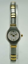 Pulsar Uhr Damen Edelstahl Gold Silber Stahl Stretch Wasser Res Weiß Quarz - £35.00 GBP