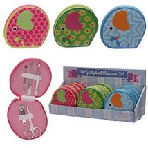 Dotty Elephant Polka Dot Manicure Set in Case 6 Piece Gift Set (green) - $9.58