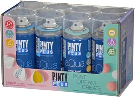 Pintyplus Aqua Spray Paint - Art Set of 8 Water Based 4.2oz Mini Spray Paint - £69.88 GBP