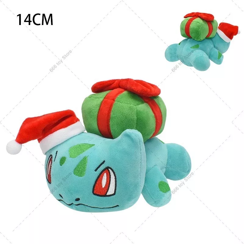 5.5Inch Christmas Bulbasaur Pokémon Plush Toy Soft Stuffed Animal - £29.01 GBP