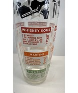 cocktail recipe glass Unbranded 8” Tall - €6,53 EUR
