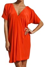 Vince Silk V neck Short Casual Dress Sz XS Coral - £87.66 GBP