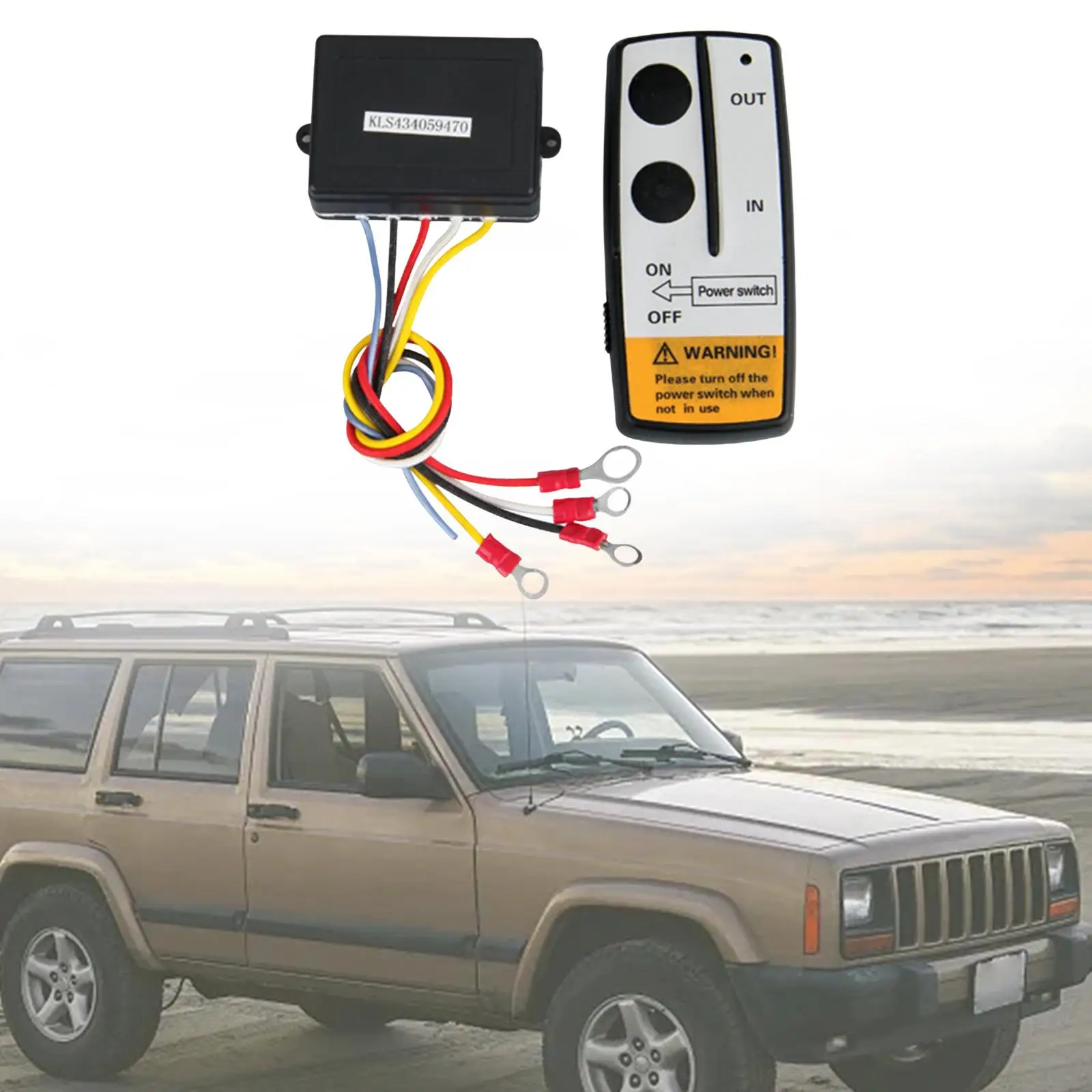 Waterproof 12V Winch Remote Control Kit for UTV ATV SUV - Compact and Easy-to- - $22.88