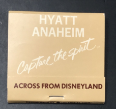 Hyatt Anaheim Hotel Anaheim CA California Matchbook Full 30 Unstruck Dis... - $9.49