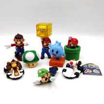 8 Pc Super Mario Toy Lot Luigi Donkey Kong Toad Lumalee Action Figures Nintendo - $24.74