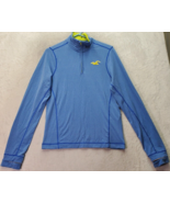 Hollister Activewear Jacket Mens Medium Blue Sports Long Sleeve Logo Qua... - $17.98