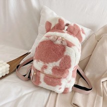 Plush Backpack Female Fashion Wild  Ears Cute Mini Backpack Kid&#39;s 3D   Backpack  - £132.36 GBP