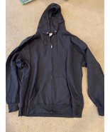 Hanes Ecosmart® Full-Zip Hooded Sweatshirt XL X Large Black - £16.90 GBP